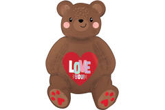 Multiballoon Love Bear Sitter